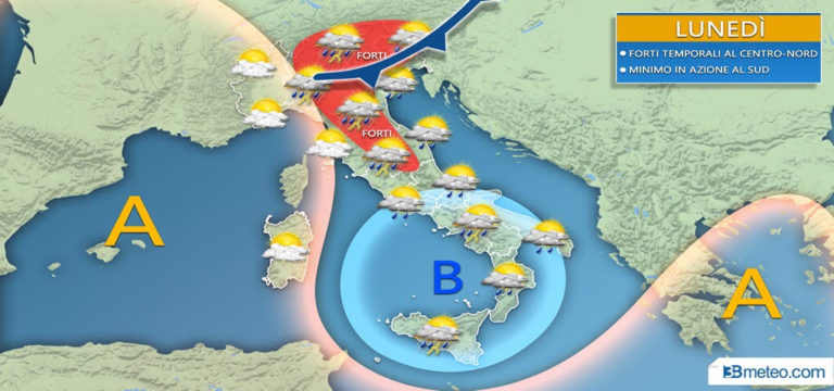 3BMETEO.COM: “Duro colpo all’ESTATE: in arrivo un fronte FREDDO con FORTI TEMPORALI e BRUSCO calo termico”