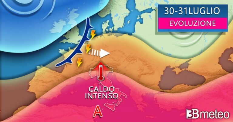 3BMETEO.COM: “Verso l’apice del caldo africano, ma è in arrivo anche qualche forte temporale”