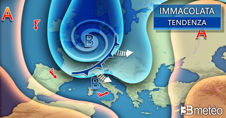 3BMETEO.COM: “L’inverno fa sul serio, in arrivo la burrasca dell’Immacolata con freddo e neve a bassa quota”