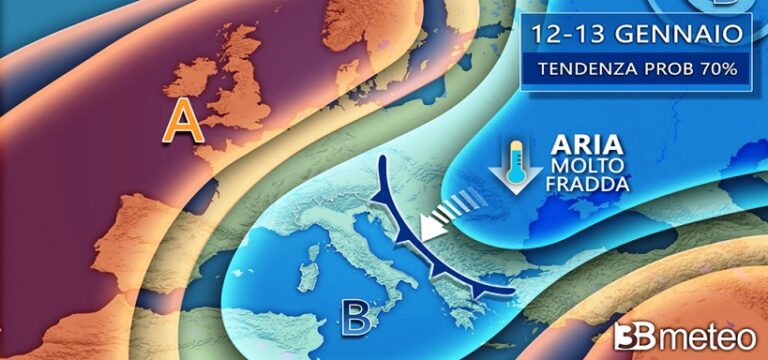 3BMETEO.COM: “Arriva il freddo nel weekend con neve anche a quote basse”