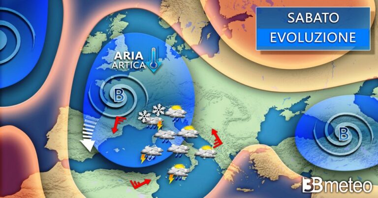 3BMETEO.COM: “Maltempo in arrivo nel weekend con neve anche a bassa quota”